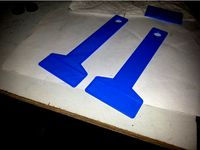 Printer Bed Scraper for Replaceable Printed Blades (Two-piece handle version) by JAX225