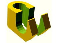 Slotted open bar clamp for Prusa Mendel iteration 2 by andygock