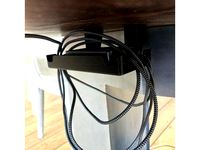 Under-table charger holder and cable wrap-up by flyinggorilla