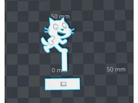 Scratch cat with stand  by SydFilmore