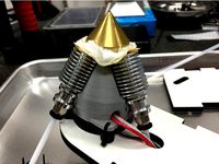 Diamond Hotend Shroud (no mount) with Wiring Hole by jimustanguitar