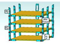 Stackable file paper holder organizer - pencil struts by MCmaks