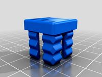 20 mm aluminum square tube / box simple plug by duglia