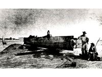 C.S.S. Hunley Civil War Submarine by chryslerjunkandstuff