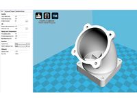 jet fan converter 45" 40mm to 50 mm wanhao I3 by vagelis