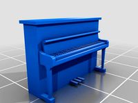 Generic upright Piano in HO scale by ThatEmuGuy