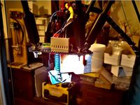 Elongated E3D V6 Fan shroud for Duet Smart Effector And 30mm Blower (radial) Fan Mounts by DjDemonD