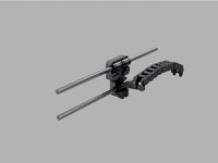 Prusa i3 X-Carriage for Wade's extruder (4 holes extruder) with Cable Organizer and Cable Chain support by gchecchin