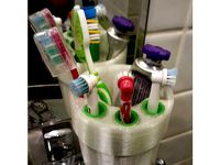 Bathroom glass with toothbrush holder by fairymoth