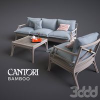 Bamboo by Cantori - Sofa and Smoking Table