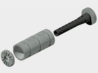 Baffeled suppressor for airsoft use only by Astro_Mittens