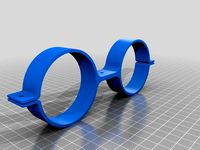 Clip to hold two 60.5mm diameter ABS pipes 100mm apart. by igalloway