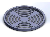 Exhaust Fan Cover Replacement - 12'' Round Duct Snap-on by Happy_Go_Lucky