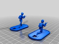 Plastic Soldier - Dog tag base and action dice by gametree3d