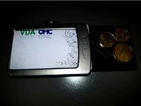 Coin storage holder credit card size (for small wallet)  by Peter-H