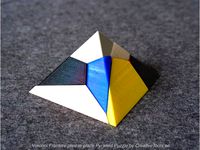 Voronoi Fracture Print-in-Place Pyramid Puzzle by CreativeTools