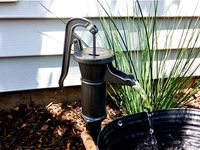 Antique Well hand Pump Garden Fountain by sthone
