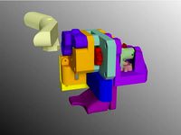 3D Printer 4 to 1 gearbox feeder by stefrush