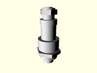 Aviation electrical connector 3D view by jfrocchini