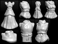 Sculptris OBJ Bits: Fantasy Shirts by dutchmogul