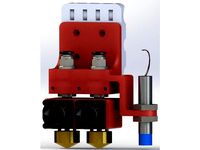 support for dual bowden extruder Prusa by Bastien34