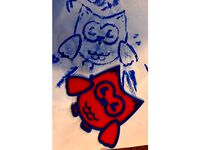 Rubbing Templates for drawing (e.g. owl, seahorse, spider, crab) by nanosmith