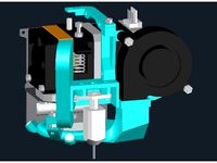 GEEETech i3B (METAL version): Single Extruder FAN & LED (V4 with Radial FAN) by Luca_Benedetto