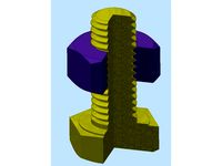 DIN 933 M10 Srcews and DIN 934 M10 Nut by theengineer96