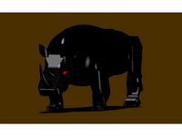 BLACK RHINOCEROS by RONRAYSING