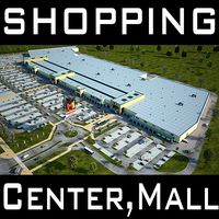Retail Store Mall Shopping Center M1 Full Textured Scene3d model