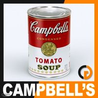Campbell's Tomato Soup Can3d model