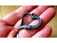 Heart Semi-Colon Keychain by Painless360