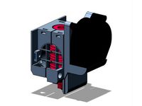 Da Vinci 1.0 Pro Drop-in E3D Mount with Cooling Fan by geoffsim