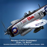 Republic P-47D Thunderbolt - Elsie - Lil Butch3d model