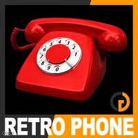 Retro Style Telephone - Heraldo3d model