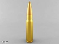 7.62x51 NATO Cartridge3d model