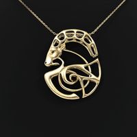 Capricorn Zodiac Pendant3d model