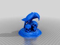 Raven Skull Low Poly Remix by Atomsmasher
