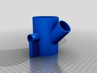 2.5" Tubing Coupler w/ 1.25" & 0.625" Side Connections by pquijal