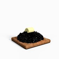 Cracker with Caviar Black3d model
