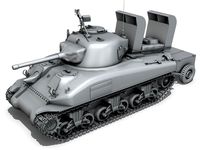 M4A1 Sherman with Deep wading gear3d model