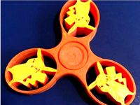 pikachu print in place fidget spinner by Janjan885