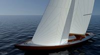10m wooden sail yacht3d model