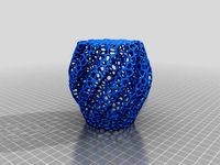 Voronoi Twisted Gear Lamp by electronlove