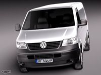 Volkswagen Transporter (T5) Kombi 2014 Modèle 3D - Télécharger Véhicules on