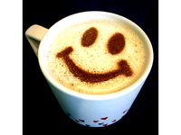 Coffee Stencil - Smiley Face by amarand