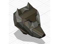 Low Poly Wolf Head by spyderwillster