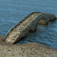 Low Poly Stone Bridge3d model