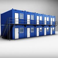 Container shipping House double floor3d model