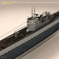 Type IX U-boat submarine3d model
